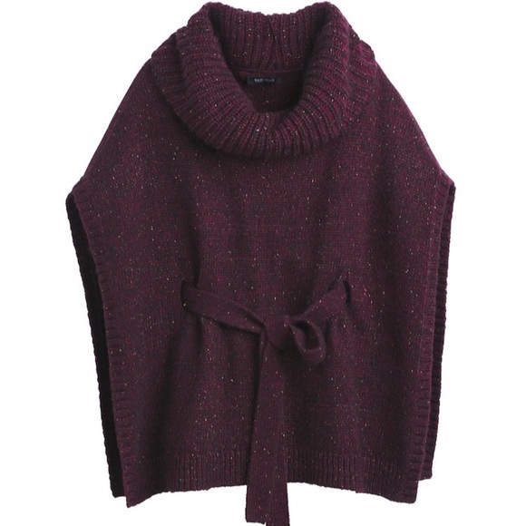 White House Black Market Sweaters - WHBM MARLED KNIT PONCHO
